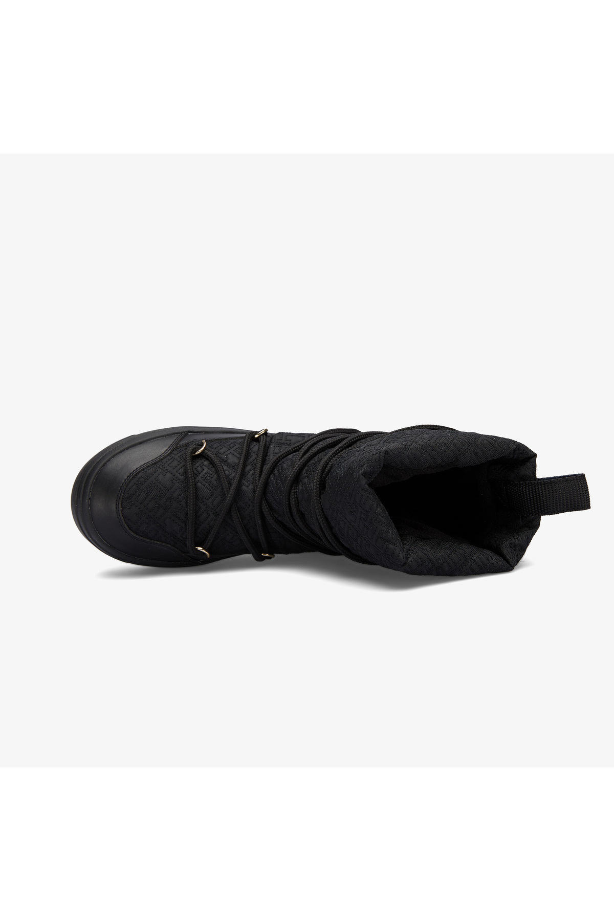 Tommy Hilfiger Lace-Up Monogram Kadın Siyah Bot görsel 4