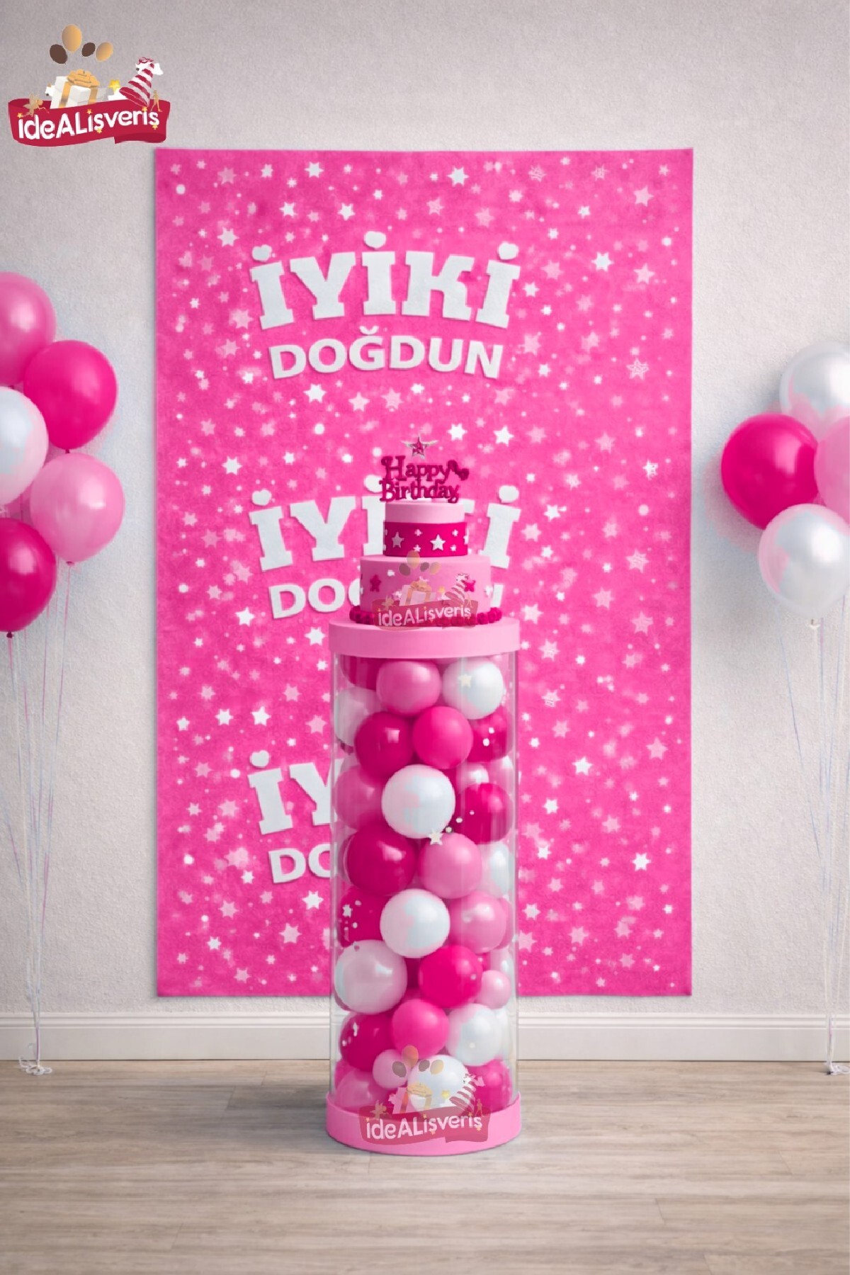 BKMC PARTY مجموعة زينة لحفلات أعياد الميلاد بتصميم بسيط وأنيق من مادة ...
