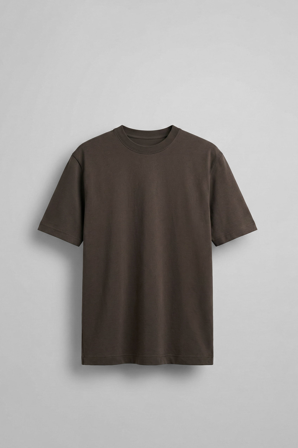 ablukaonline Men's Oversize Premium Fabric Basic T-Shirt Brown