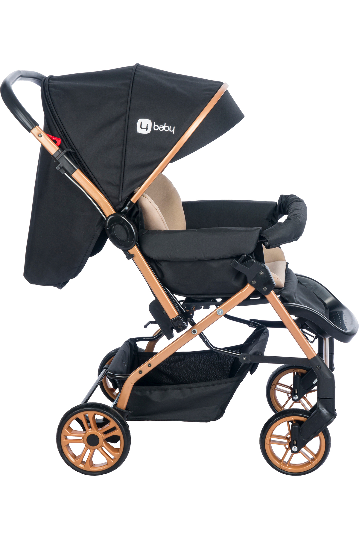 4 Baby ENERJİ GOLD SİYAH BEBEK ARABASI ÇİFT YÖN fotoğrafı 2 (önizleme)