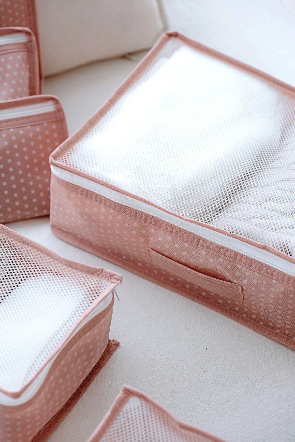 ROYALHOUSE 6 Parça Anne Bebek Doğum ve Hastane Çıkış Çantası Seti - Pembe Puantiyeli fotoğrafı 6 (önizleme)