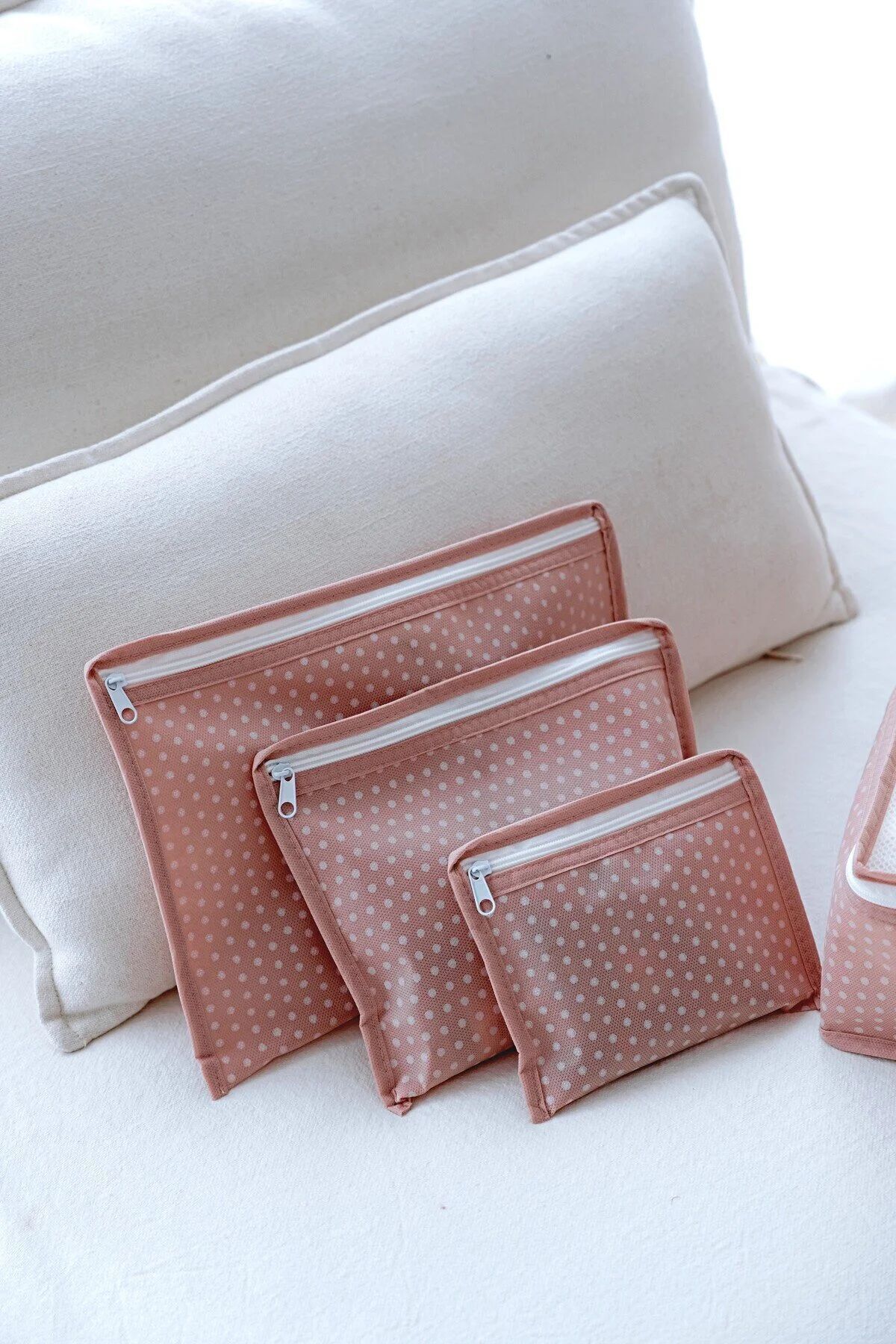 ROYALHOUSE 6 Parça Anne Bebek Doğum ve Hastane Çıkış Çantası Seti - Pembe Puantiyeli fotoğrafı 5 (önizleme)