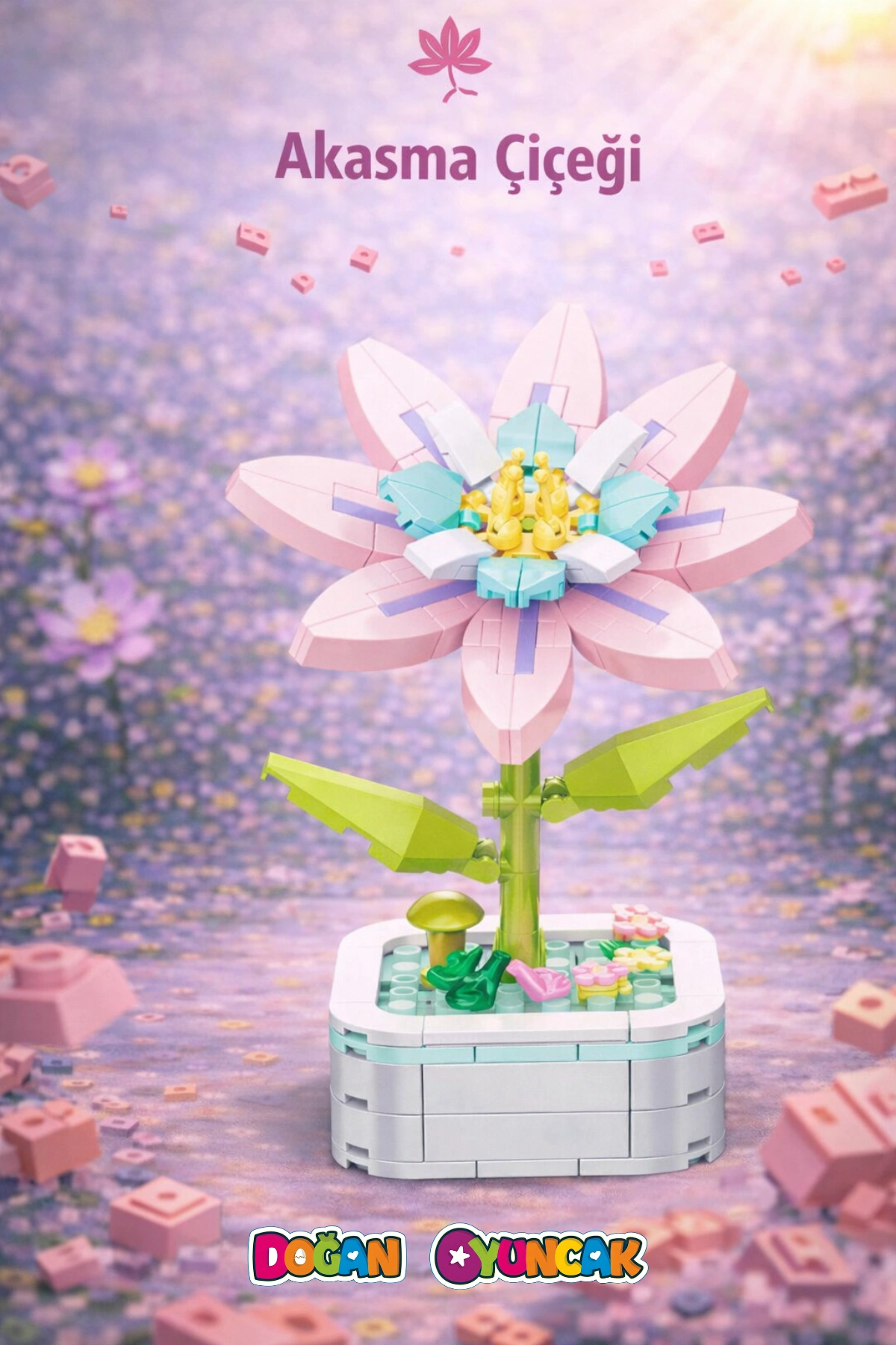 Doğan Oyuncak Dünyası Mikro Blok Akasma Çiçeği Çiçek Lego - Lego