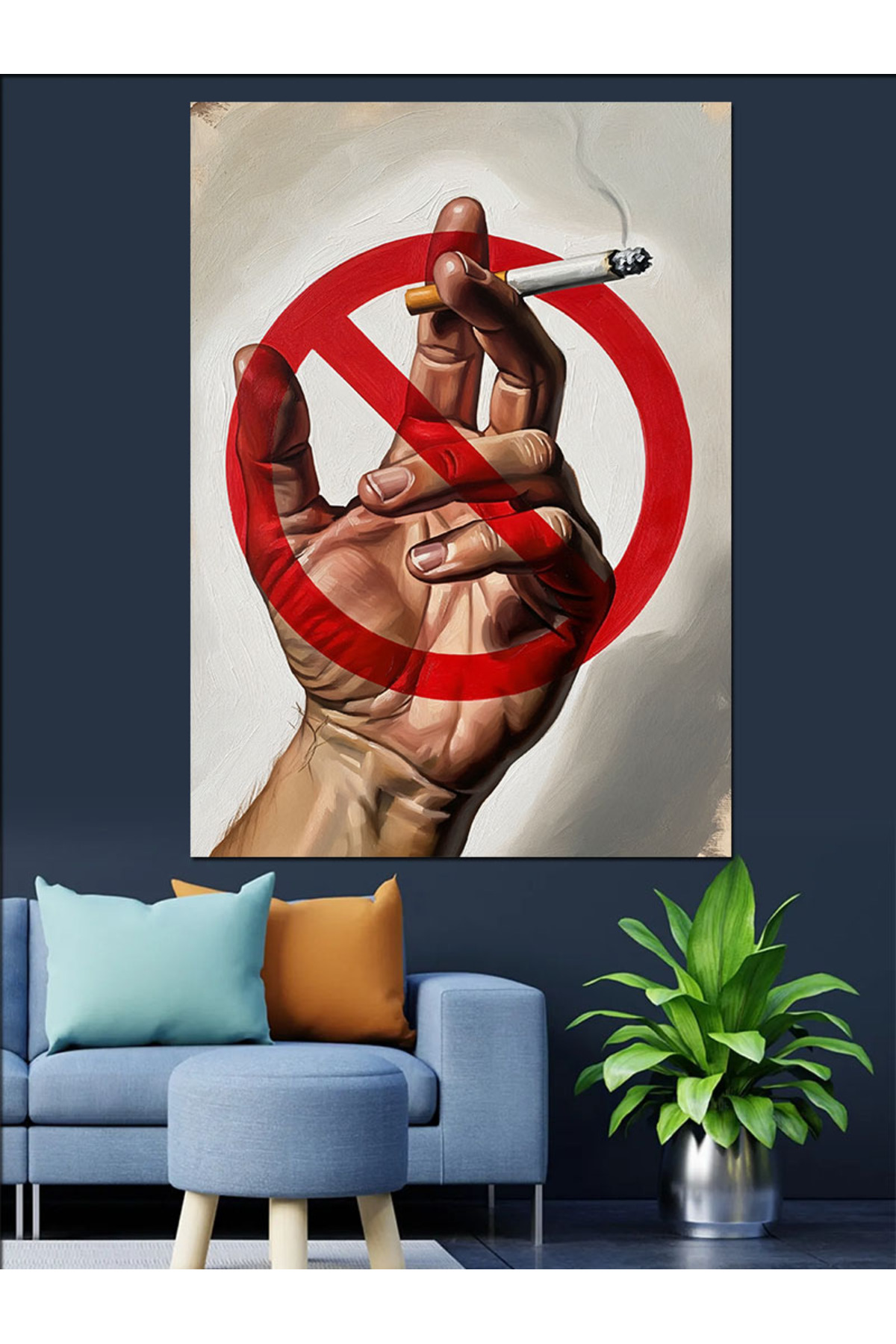 Sigara İçme Yüksek kaliteli yağlı boya dokulu Kanvas Canvas Tablo kanvas tablo canvas tablo duvar d