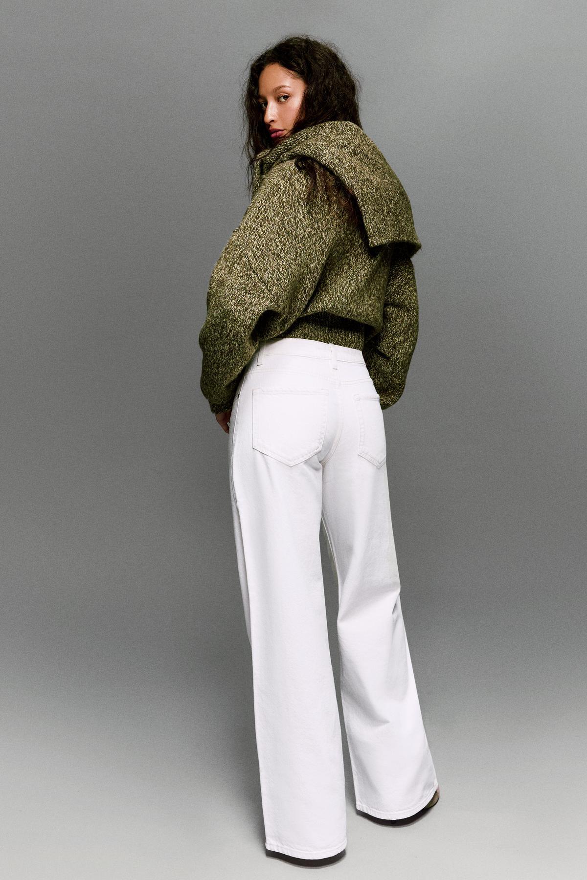 Bershka  Orta bel geniş paça jean - Görsel 2