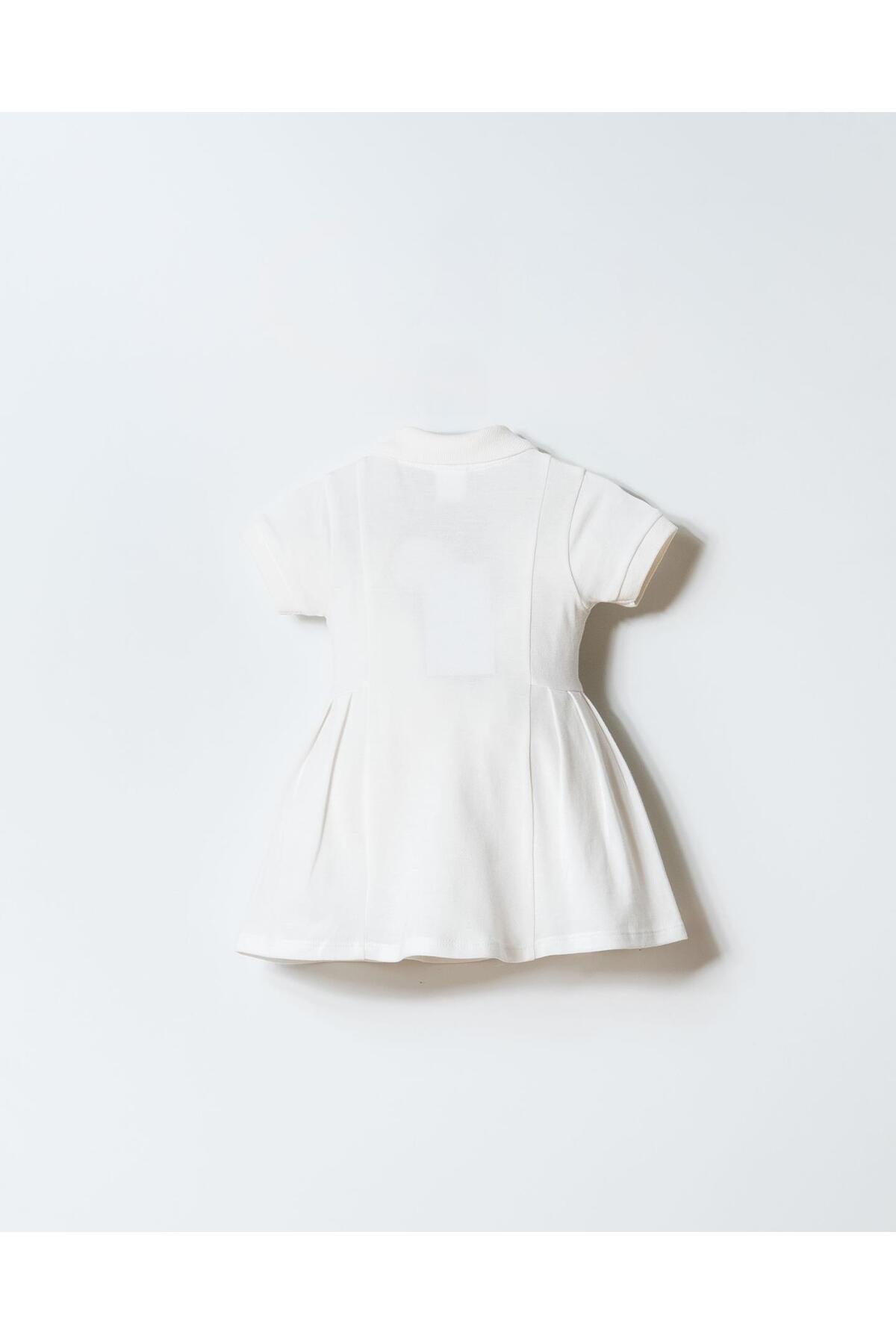 U.S. Polo Assn. Kız Bebek Pike Elbise %100 Pamuk Polo Yaka Günlük & Yazlık Elbise fotoğrafı 4 (önizleme)