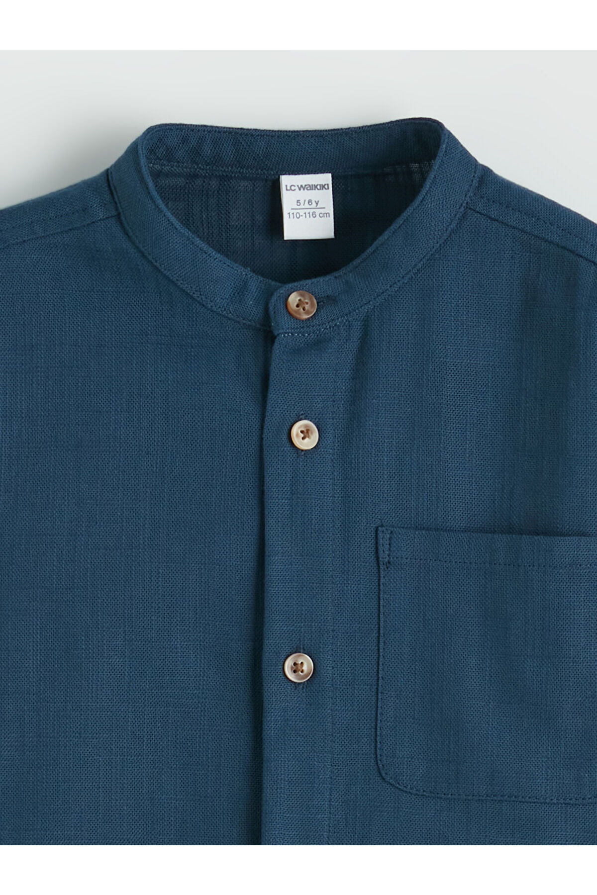 LC Waikiki M&B Collection İndigo Hakim Yaka Erkek Çocuk Gömlek fotoğrafı 2 (önizleme)