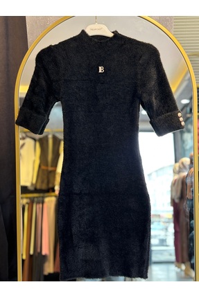 MODA Metal detaylı peluş elbise