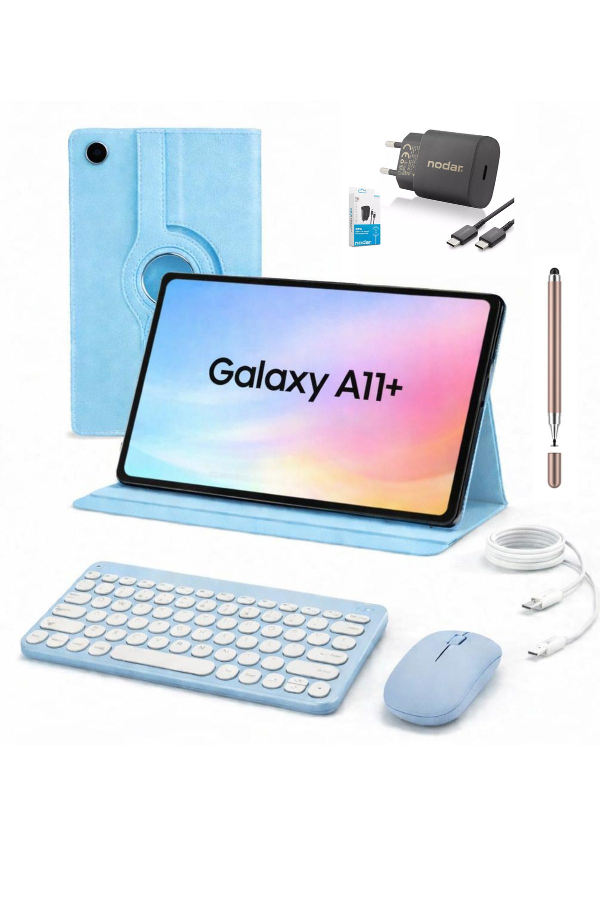Galaxy Tab A11 Plus 11'' 6GB 128GB TABLET+KILIF+KLAVYE+MOUSE+ŞARJ BAŞLIK+(KALEM 