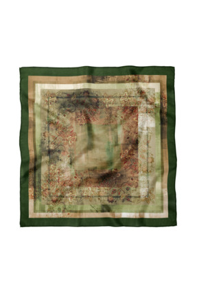 Sultan İpek Geometrik Desenli Fular / Bandana 50x50cm