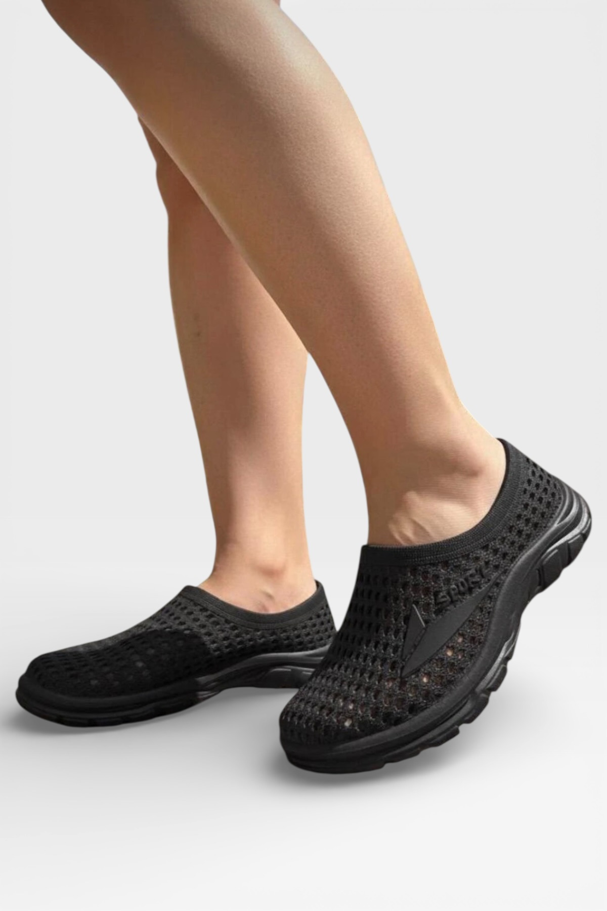 Liger Unisex Yazlık Çok Amaçlı Havuz Plaj Bahçe Anatomik Yumuşak Taban Günlük Ayakkabı SİYAH görsel 2