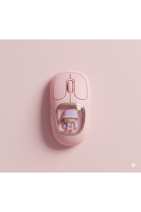 Cyz Bilişim Sevimli Oyuncak Detaylı Bluetooth Kablosuz Mouse Şarjlı Sessiz Çi...