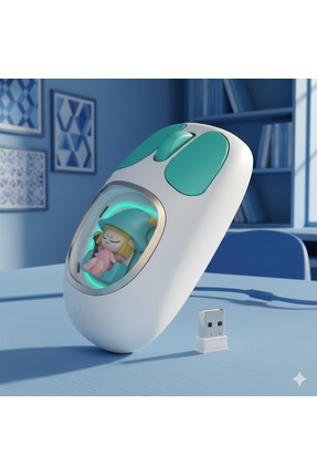 Cyz Bilişim Sevimli Oyuncak Detaylı Bluetooth Kablosuz Mouse Şarjlı Sessiz Çi...