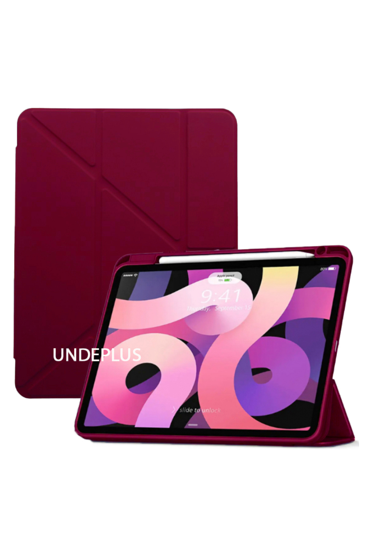 UnDePlus Samsung Galaxy Tab A11 Plus 11inç X230 Kılıf Kalem Bölmeli Trifolding Case X235 X236B Rose Gold