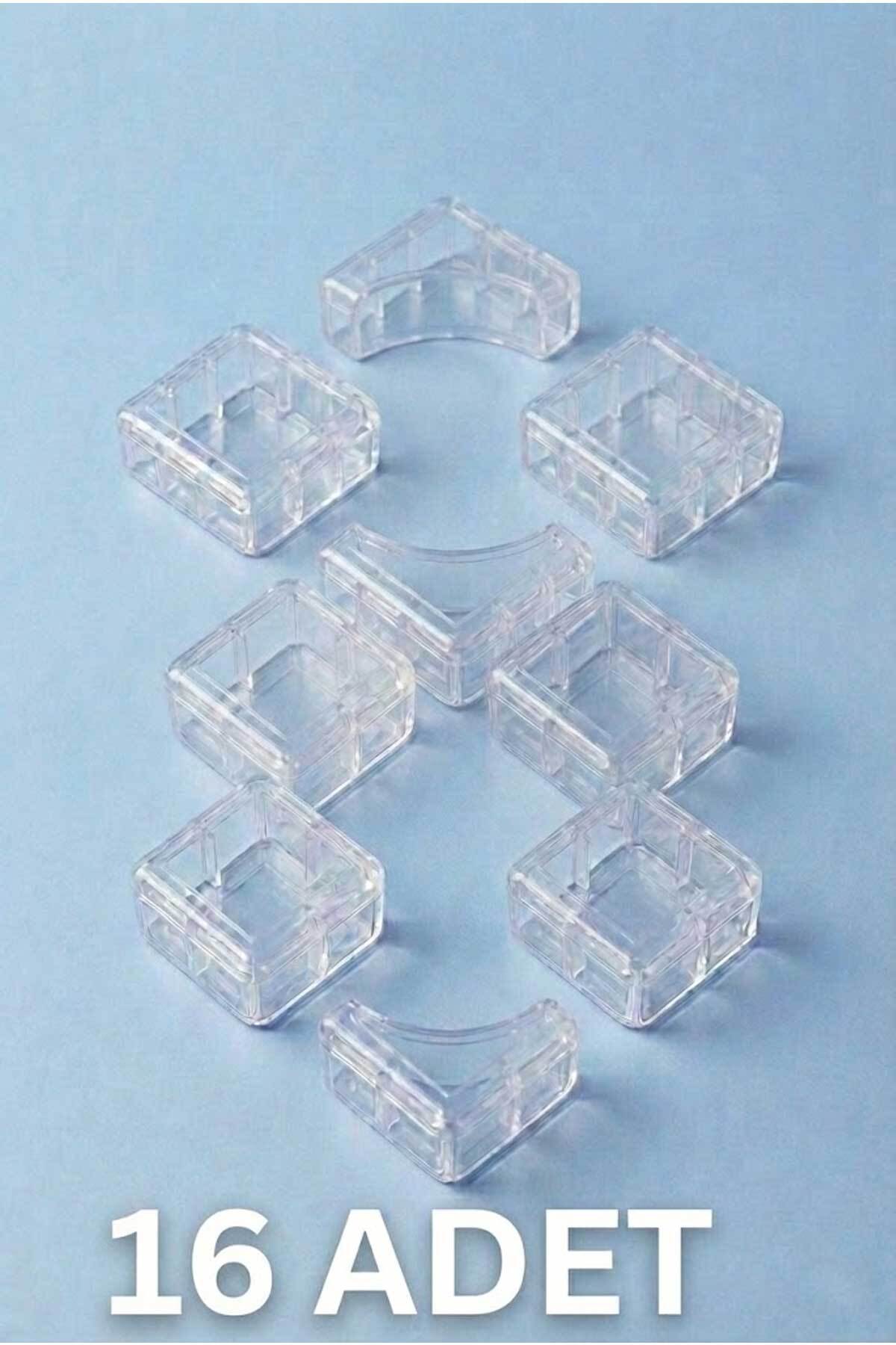 RevuBaby 16 Adet Silikon Bebek Çocuk Masa Kenar Koruyucu Mobilya Köşe Koruyucu Bebek Kafa Çarpma Önleyici fotoğrafı 2 (önizleme)