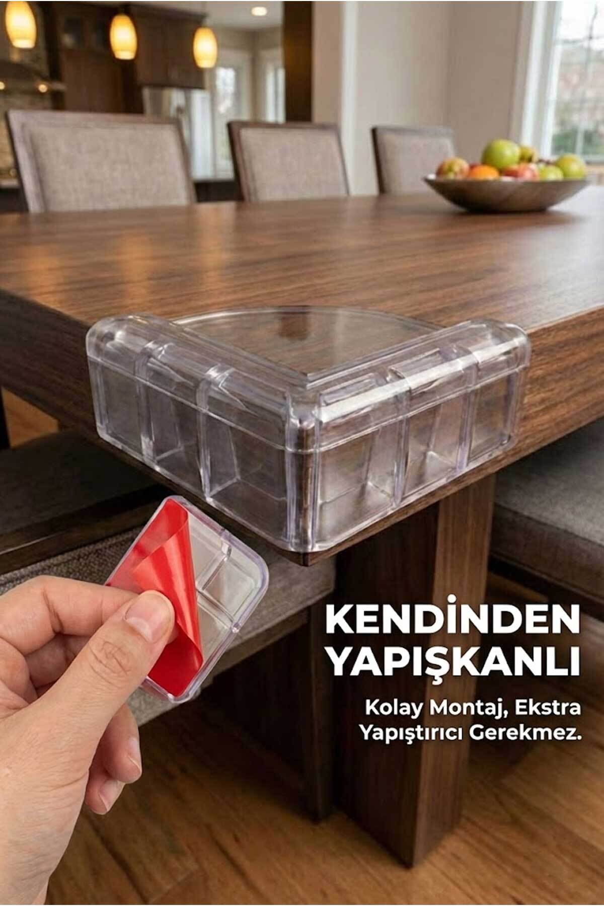 RevuBaby 4 Adet Silikon Bebek Çocuk Masa Kenar Koruyucu Mobilya Köşe Koruyucu Bebek Kafa Çarpma Önleyici fotoğrafı 6 (önizleme)