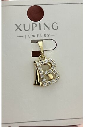 ZRN AKSESUAR KOLYE UCU XUPING TAŞLI B HARFİ KOLYE UCU 14 K RENK TÜM KOLYELERİ...