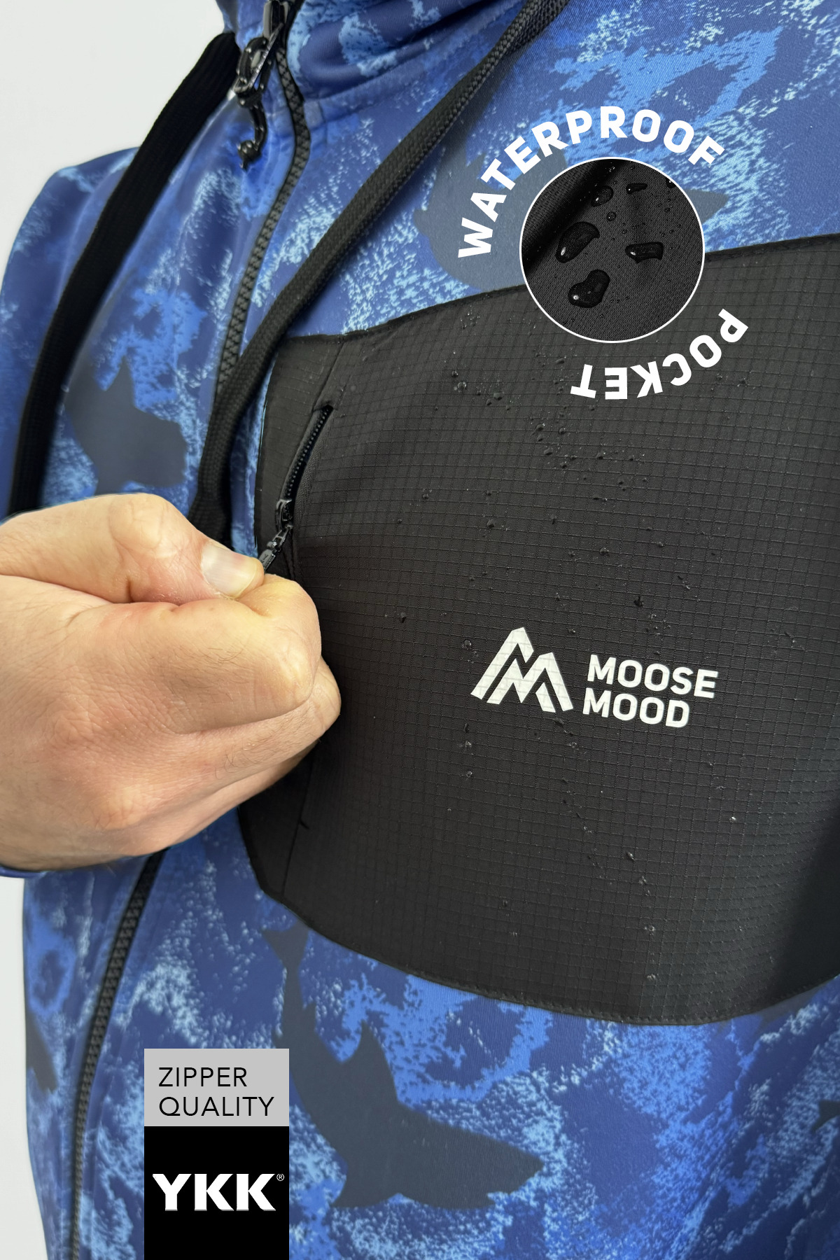 Moose Mood Deep Pro Series Balıkçı Yelkenci Trekking Tam Fermuarlı Kapüşonlu Sweatshirt görsel 7