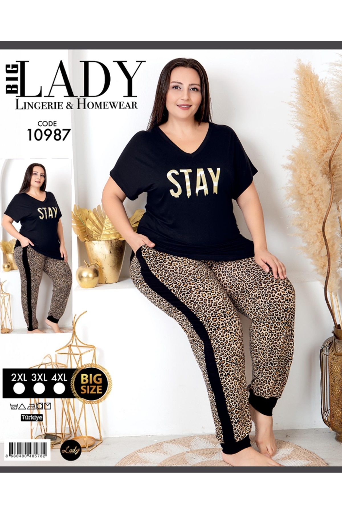 NightLove Kadın Battal Boy Gecelik Takımı