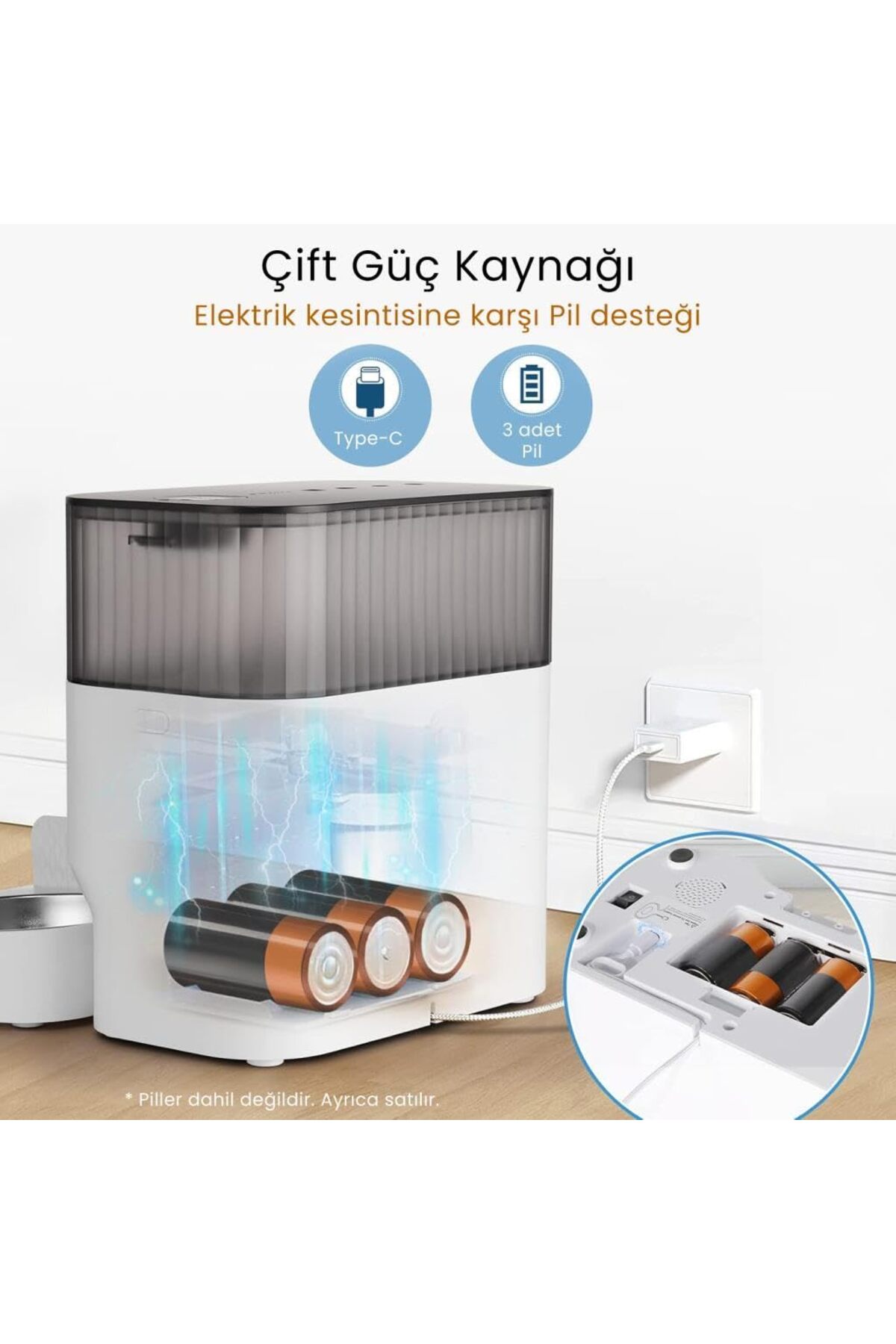 Hype Store Petfit CatMax Pro 5L Wi-Fi Kameralı Çift Kase Akıllı Otomatik Kedi Köpek Mama Kabı Besleme Ünitesi ( fotoğrafı 3 (önizleme)