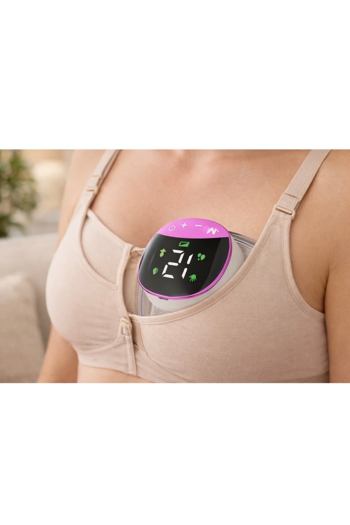 MorOflan Lüx Elektrikli Giyilebilir Süt Pompası I Kablosuz Süt Pompası I Taşınabilir Süt Pompası fotoğrafı 2 (önizleme)