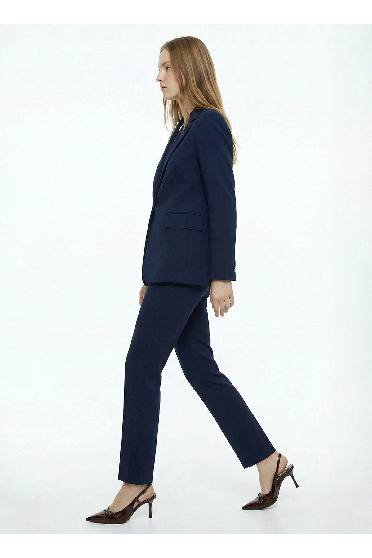 Fabrika  Lacivert Kadın Blazer F6SL-CKT0331 - Görsel 3