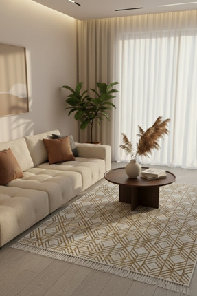 Lorvian Noletti Bohem Serisi Günlük Kullanıma Uygun Makinede Yıkanabilir Kilim