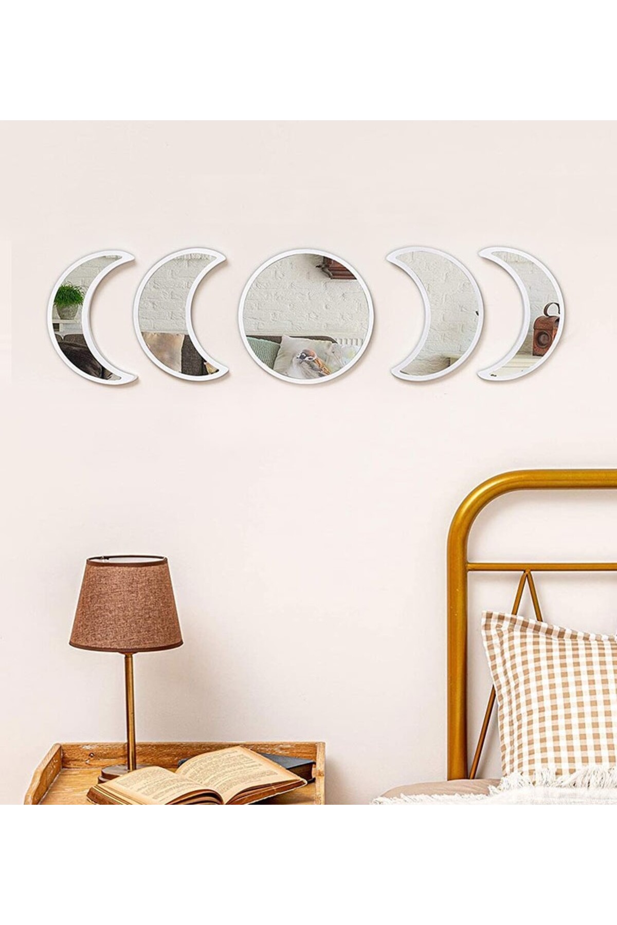 Home Decoration Decorative Premium Moon Phase Wall Mirror Painting Set Plexiglas Mirror