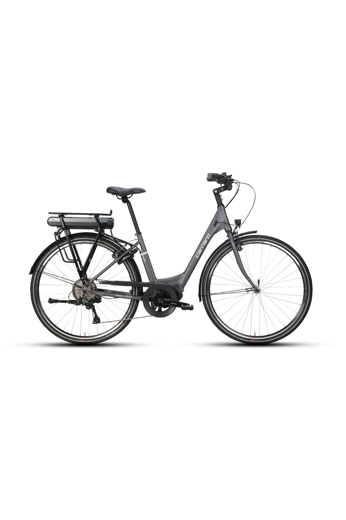 Carraro E-Power Ltd 28" 8-V VB Elektrikli Şehir Bisikleti - Mat Antrasit-Gümüş - 45 Cm
