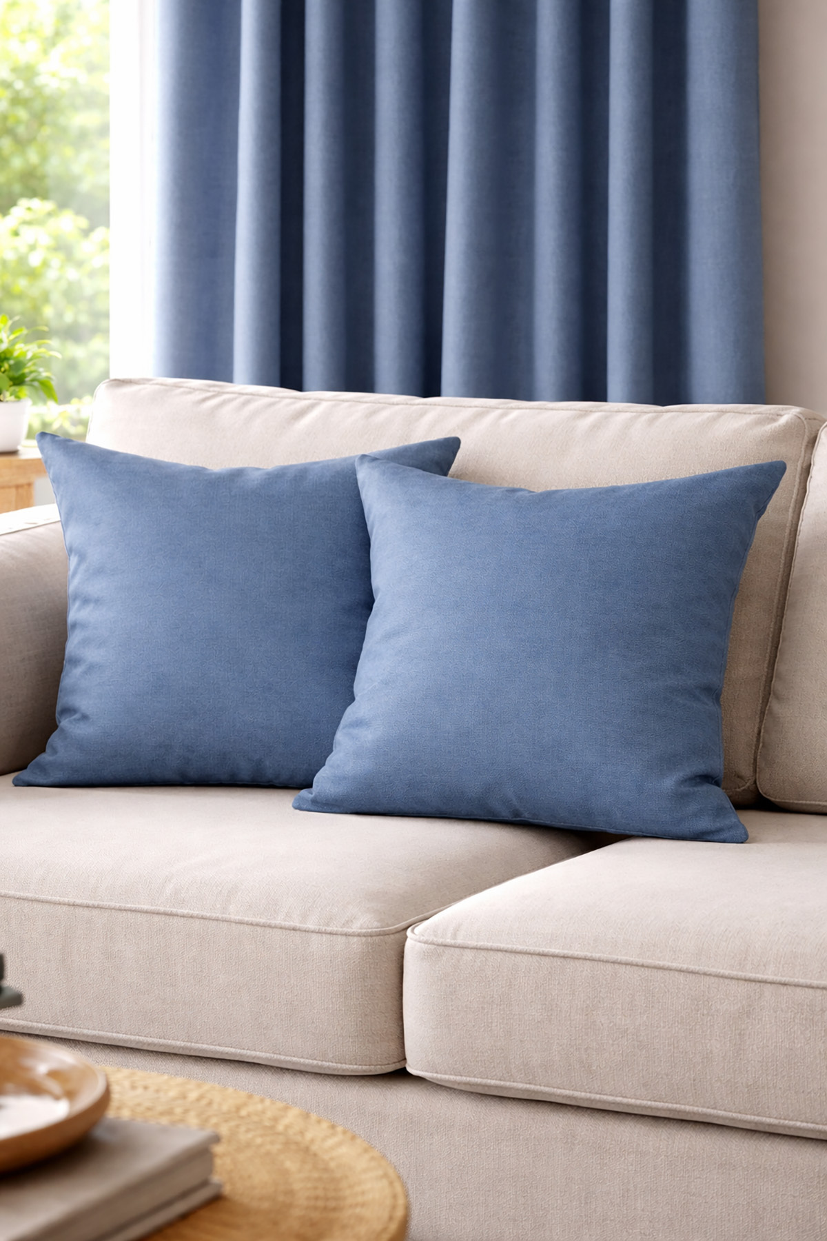 Decorative Velvet Textured Island Flat Double Pillow Case Living Room Living Room Children's Room Balcony Terrace