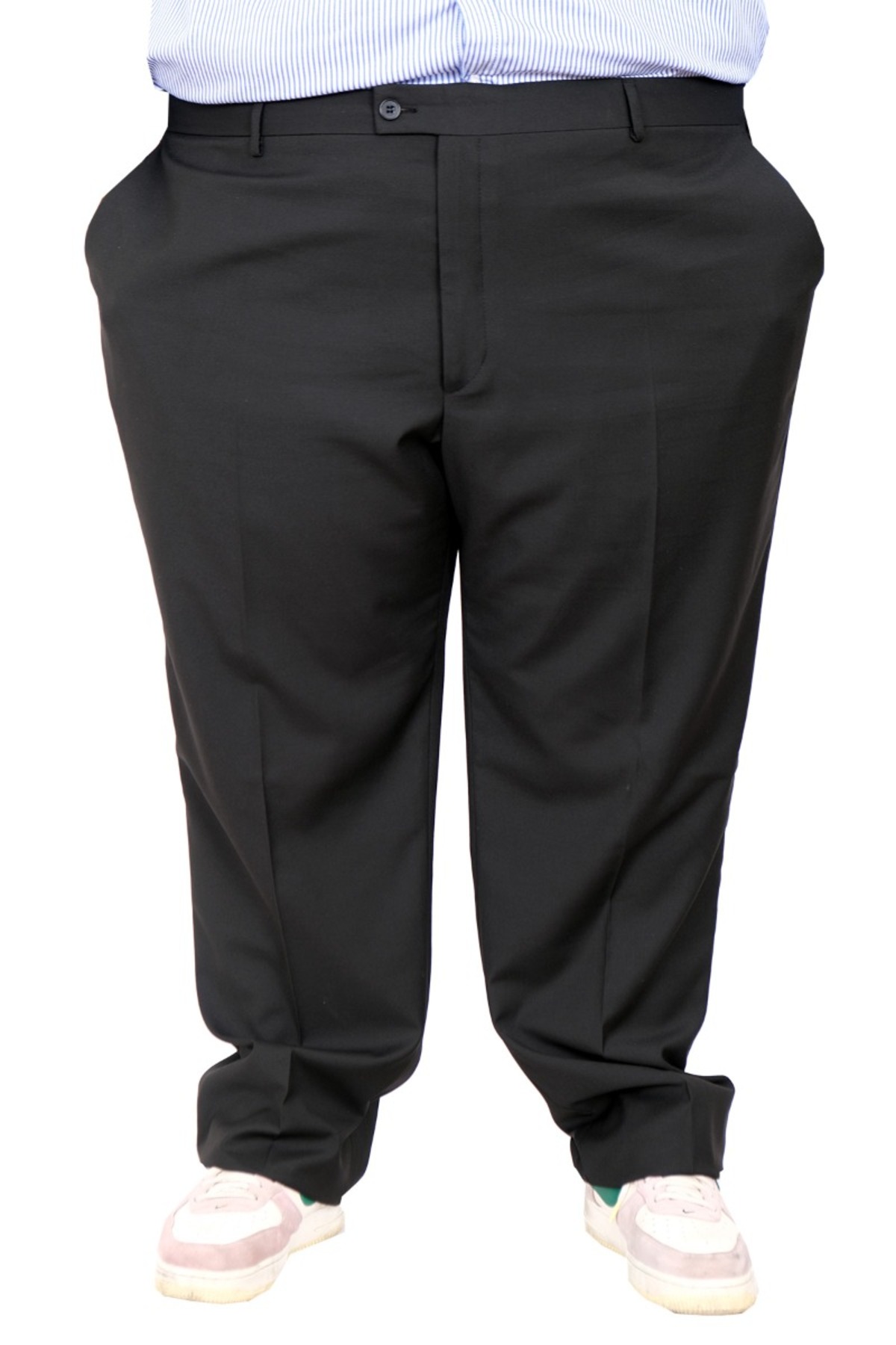 ModeXL Mode XL Buyuk Beden Erkek Kumaş Pantolon Superior 21024 Siyah