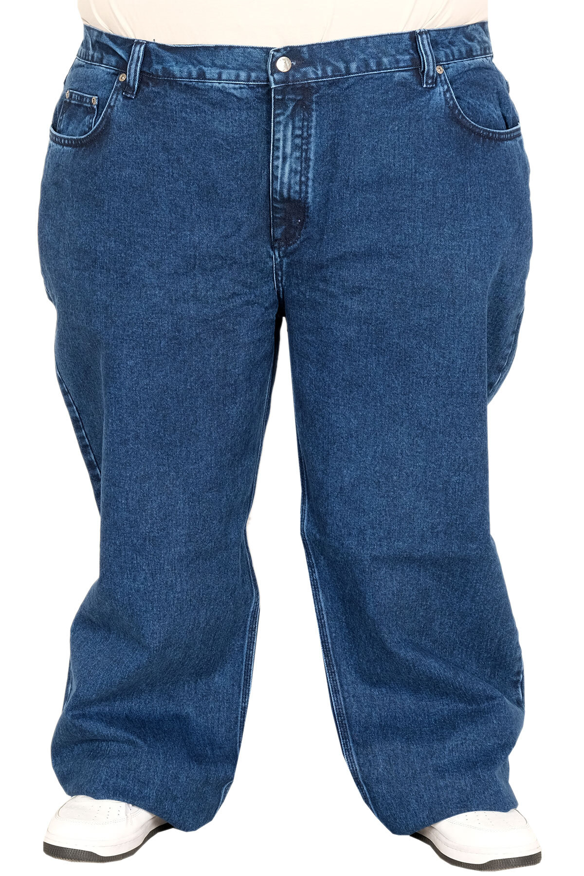 ModeXL Mode XL Büyük Beden Erkek Retro Gabardin Pantolon 20924 MAVİ