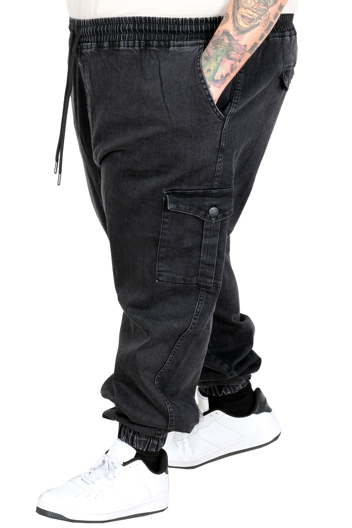 ModeXL Mode XL Büyük Beden Erkek Kot Chief Jogger Pantolon 23919 FUME görsel 2