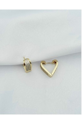 SY AKSESUAR 14K Kalp Küpe