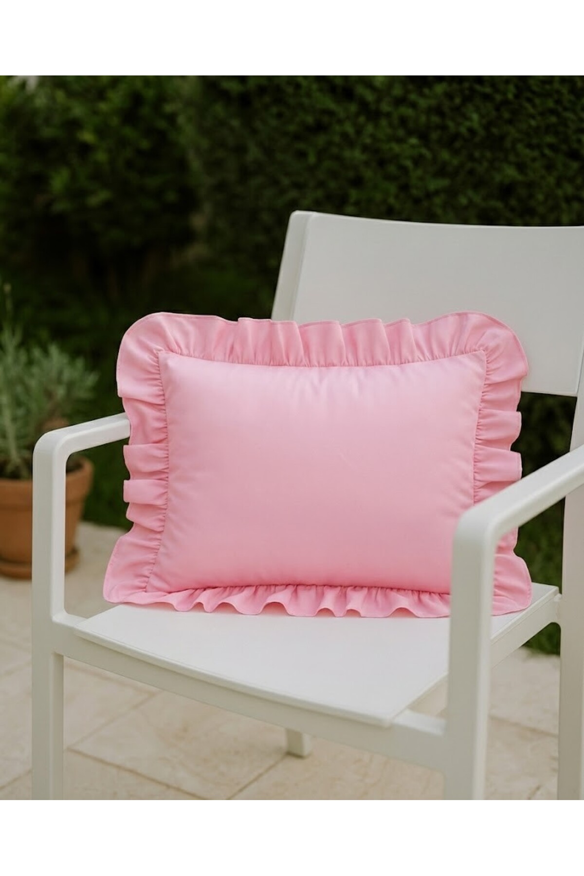 100% cotton frilly decorative pillow case – 35x50 CM