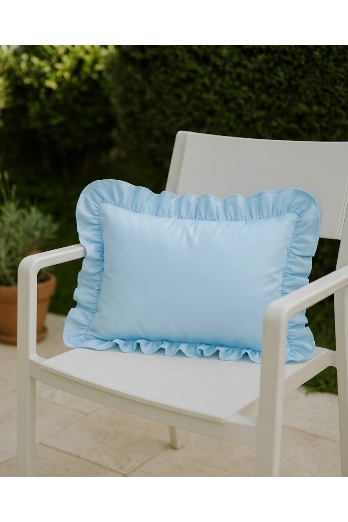 100% cotton frilly decorative pillow case – 35x50 CM