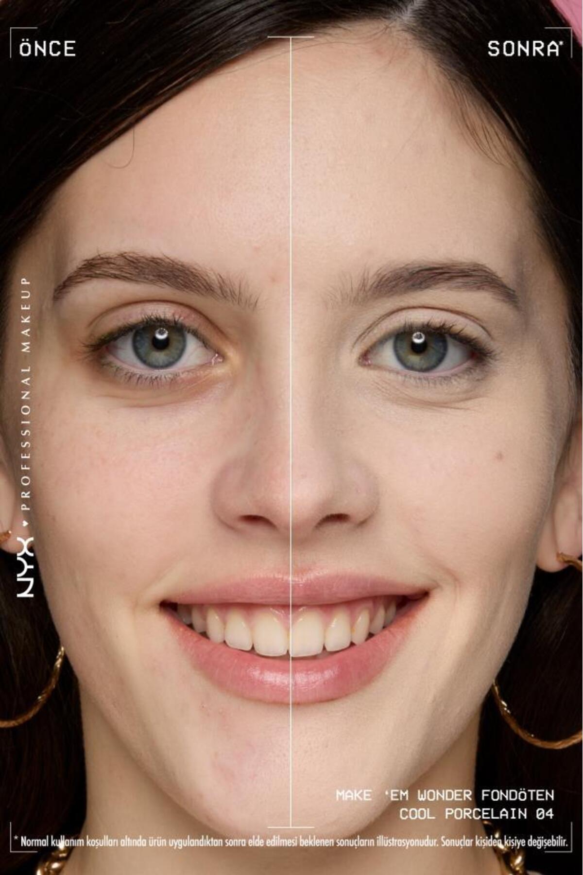 کرم پودر مات نرم Make’ Em Wonder شماره 04 - Cool Porcelain — بژ NYXMAKEMWONDERFNDT — تصویر 4 از 9