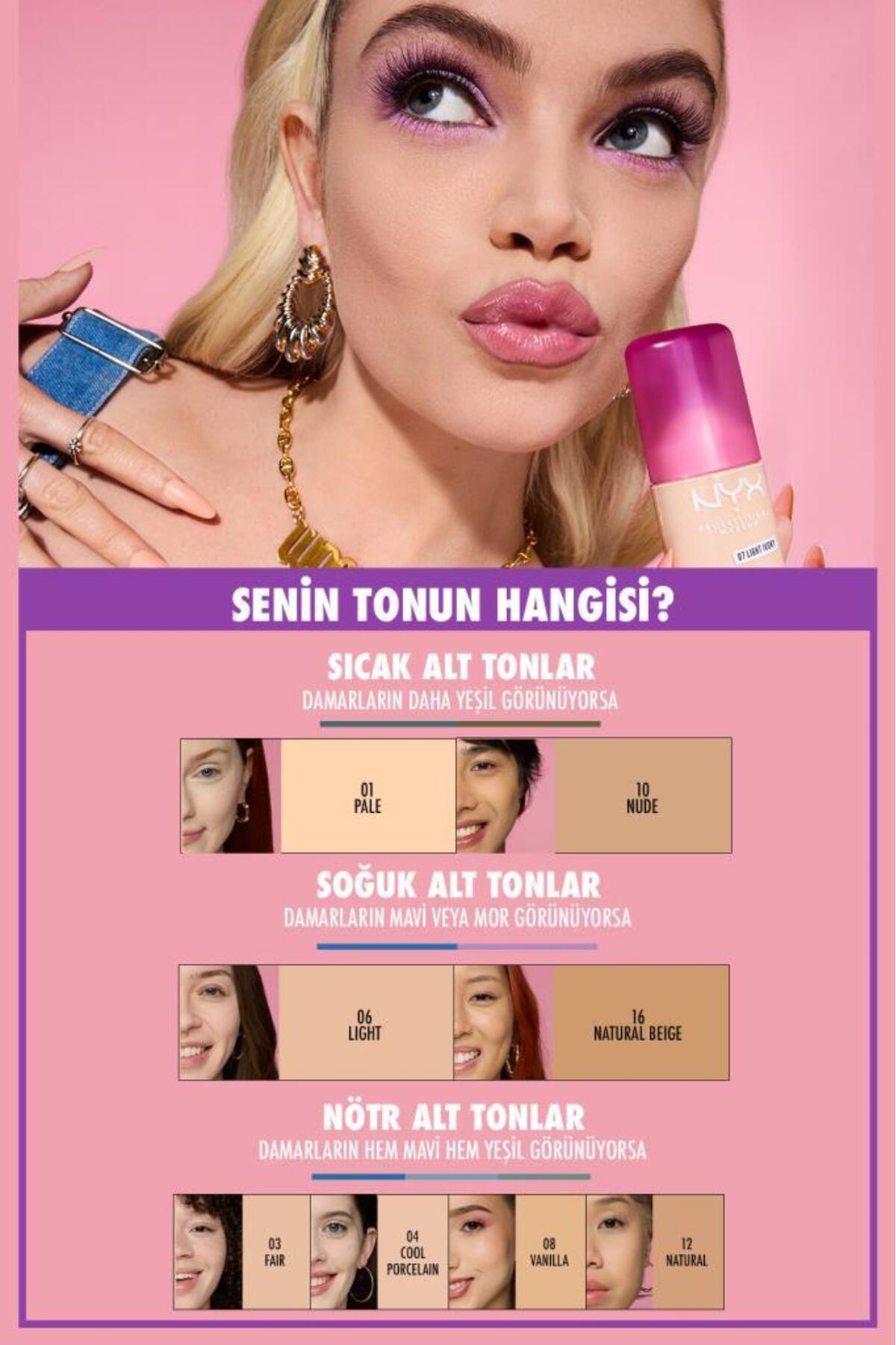 کرم پودر مات نرم Make’ Em Wonder شماره 03 - منصفانه — بژ NYXMAKEMWONDERFNDT — تصویر 8 از 9