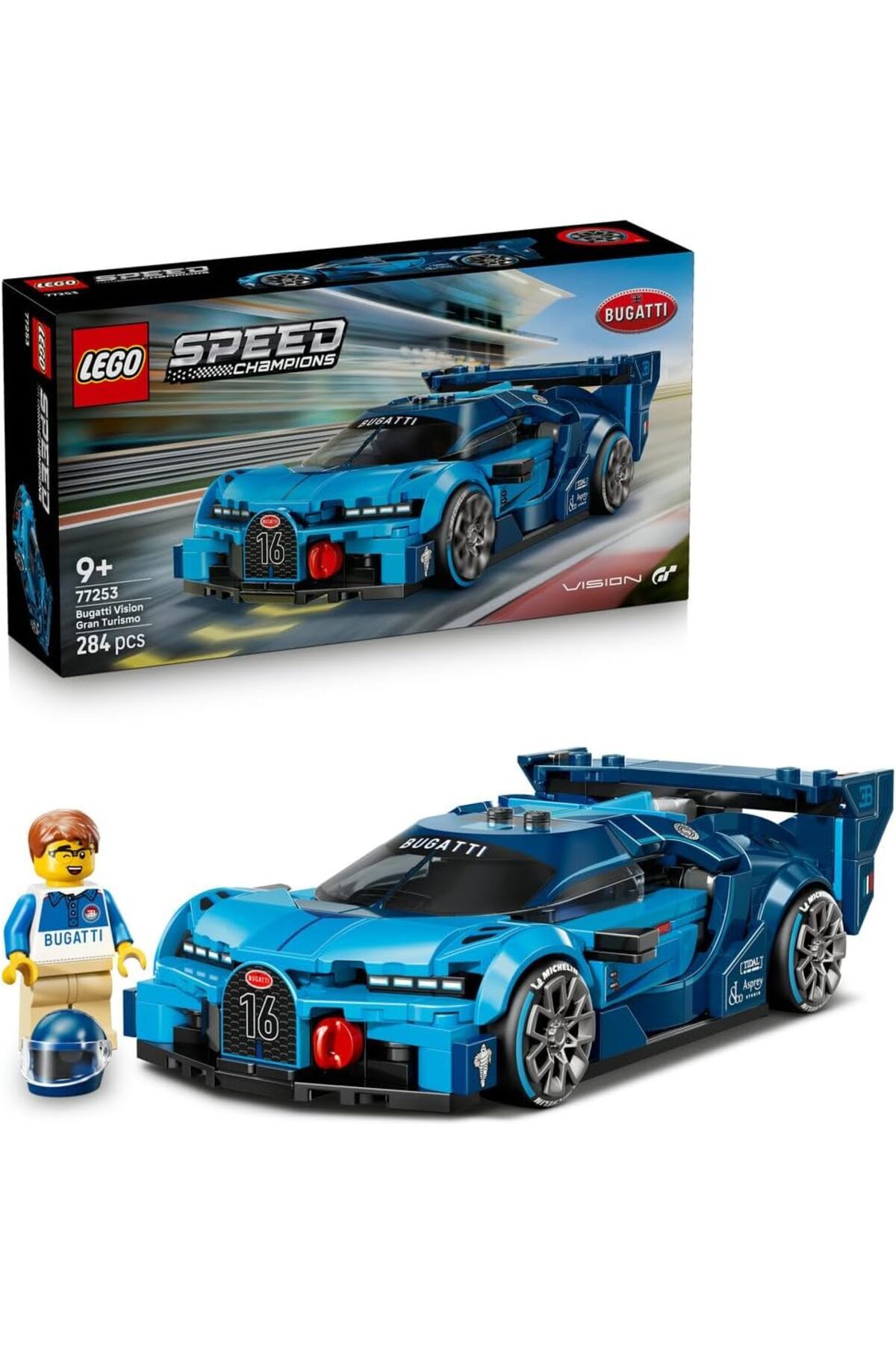 LEGO Speed Champions Bugatti Vision GT Hyper Sports Car 77253 (Ages 9+)