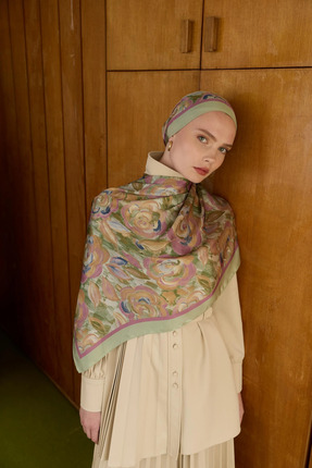 İpekhan Winter Bloom Hint İpek Şal 2103