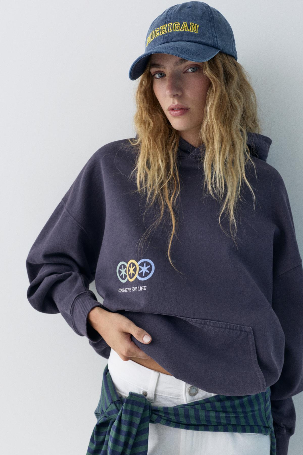 Pull & Bear  Personal Stylist kapüşonlu sweatshirt - Görsel 3