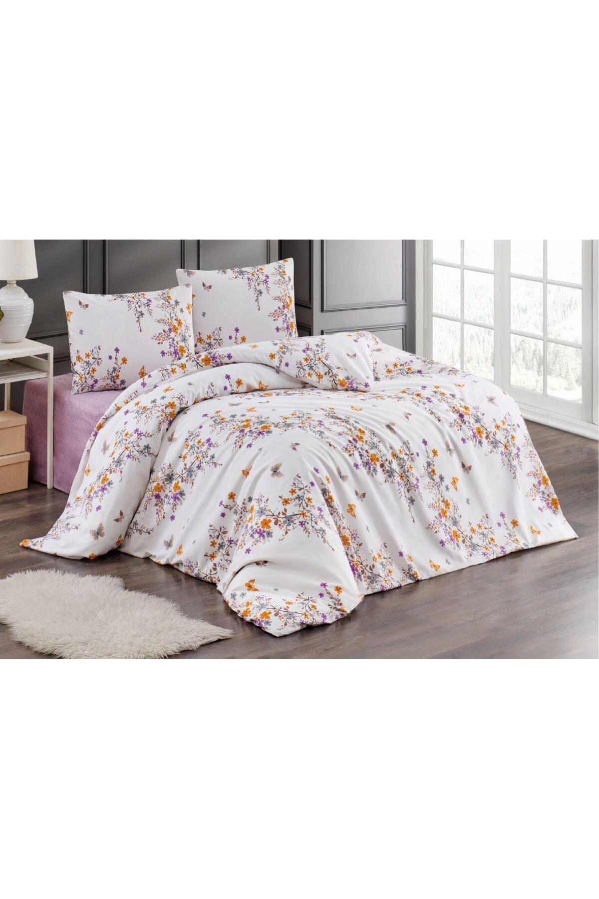 Double Duvet Cover Set 200x220cm | 4 Pillowcases | Fitted Bed Sheet 160x200+30