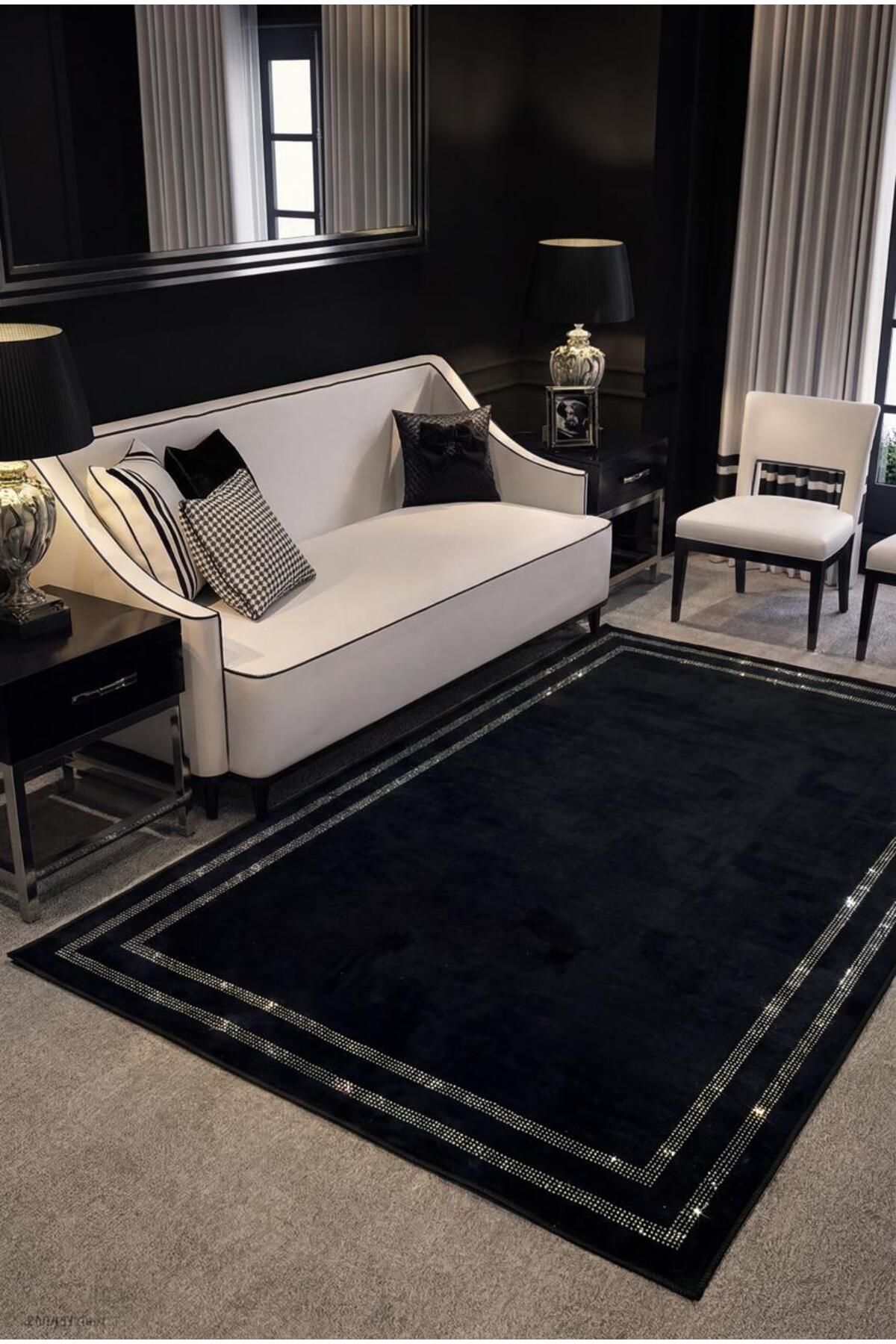 STONE SPARKLING STONE Detailed Woven Base Modern Decorative Carpet stone2