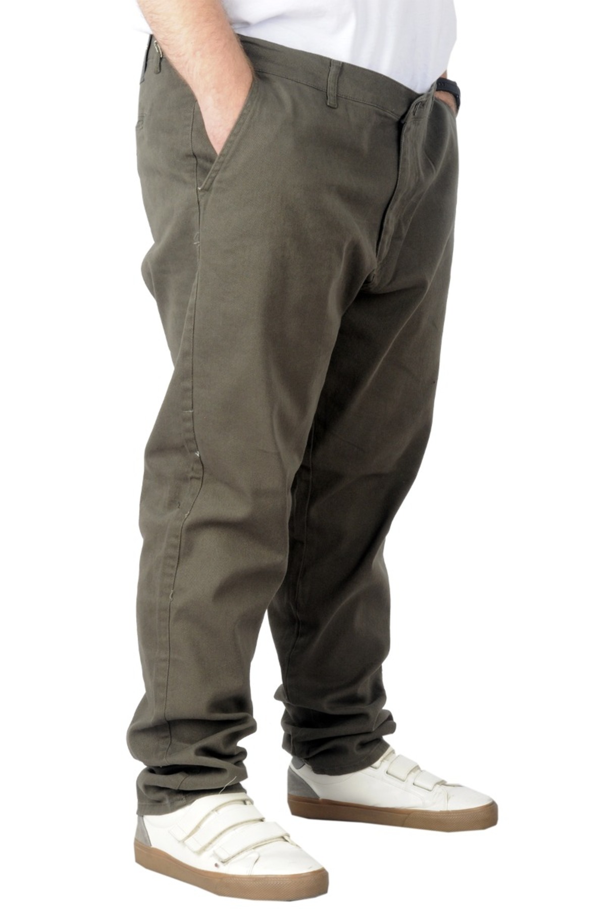 ModeXL Mode XL Büyük Beden Erkek Gabardin Pantolon Doğa 22850 Haki görsel 3