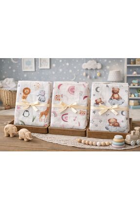 Pico Baby Çok Amaçlı Müslin Örtü & Battaniye / 3'lü Set / %100 Pamuk / Oeko-t...