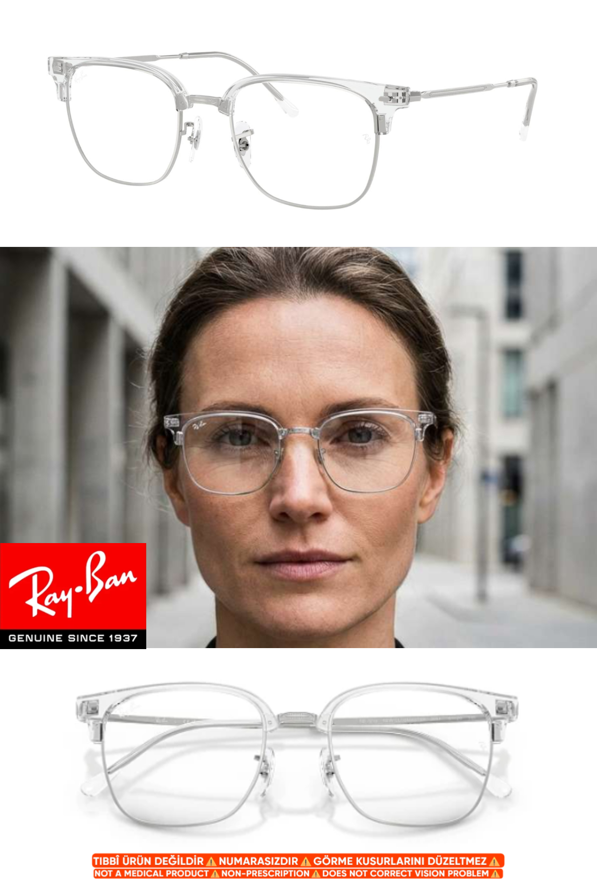 Ray-Ban RB7216 2001 51-20 145 + Premium Blue Light Protection (Drive ...