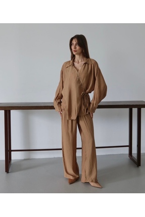 AÈC PRIVÈ Kadın Yeni Sezon Lüx Kimono Pantolon Takım