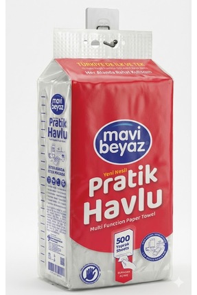 Mavi Beyaz Pratik Havlu 500 Yaprak - Yeni Nesil Çok Amaçlı Kağıt Havlu (Asma ...