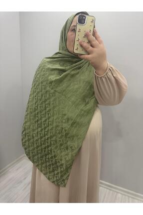 Eyfel Batik Düz Desen Bambu Şal Yeşil
