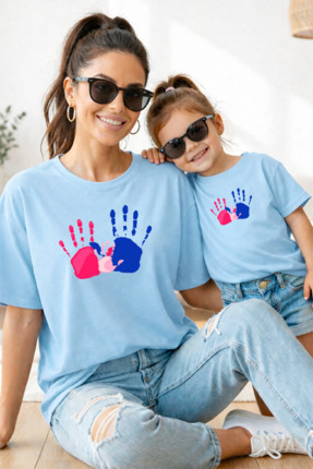 genosha Anne Kız 100% Pamuk T-shirt Mama Mini Mother Daughter TEKLİ FİYAT